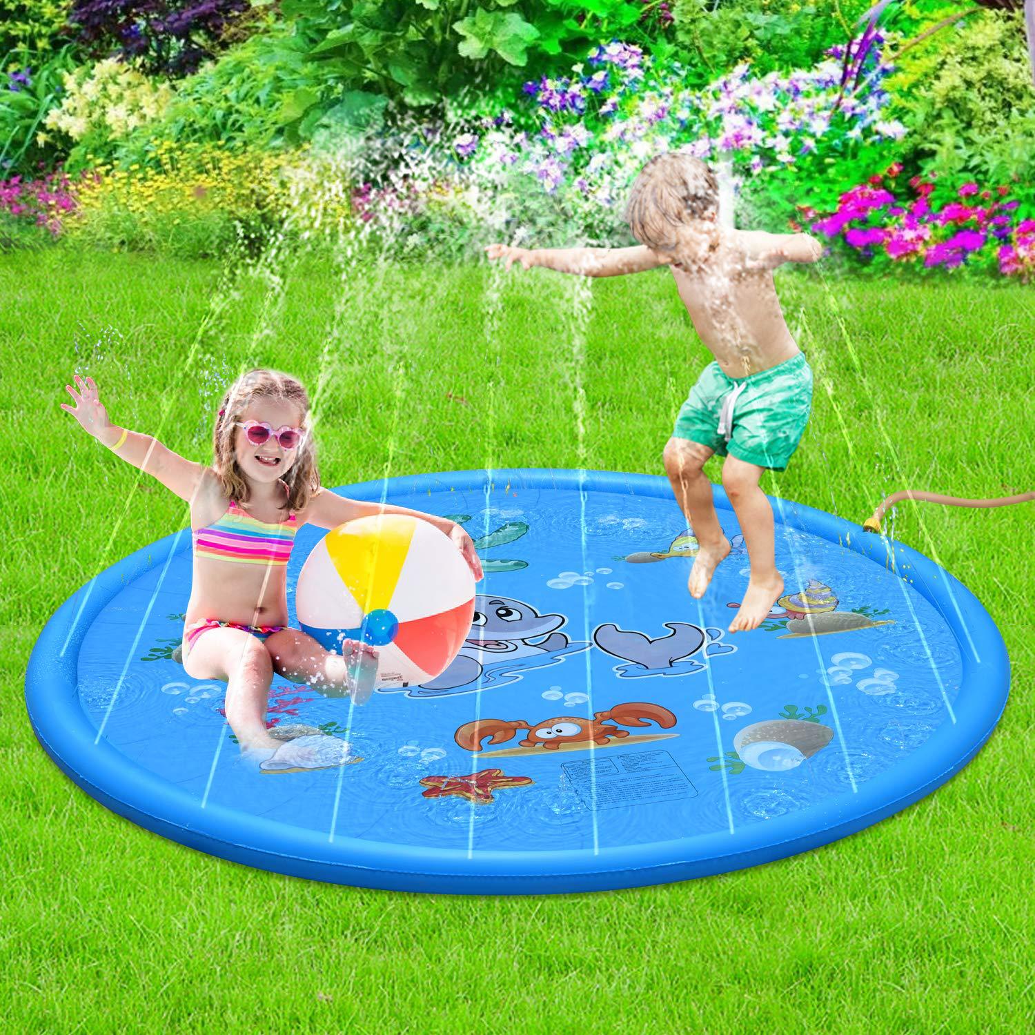 Durable Children's Water Spray Pool Mat Splash Sprinkle Play Pad Mat