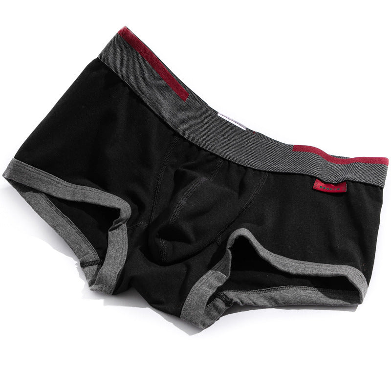 Men's Purified Cotton Underwear Personality Solid Color Boxers