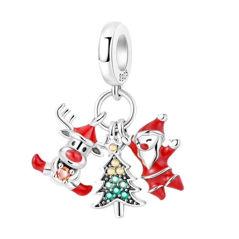 Christmas Theme Pendant Copper Plating 925 Silver