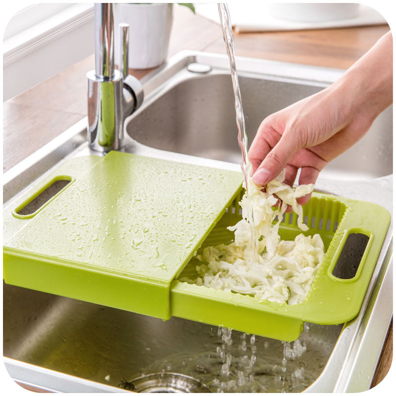 Multifunction Kitchen Chopping Blocks Sinks Drain Basket Cutting Board Vegetable Meat Tools Kitchen Accessories Chopping Board