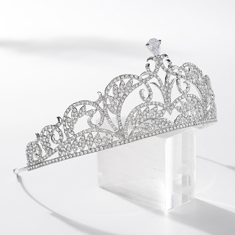 High-end Luxury Bridal Zircon Big Crown