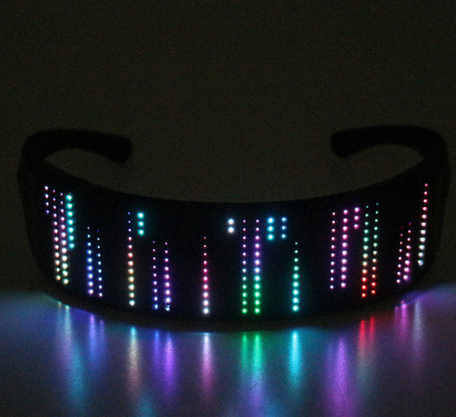 LED display glasses for dj music party