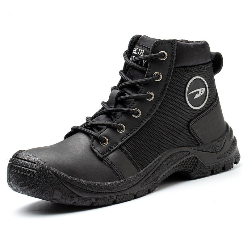 Anti-smash And Wear-resistant High-top Men's Non-slip, Waterproof And Oil-resistant Protective Shoes