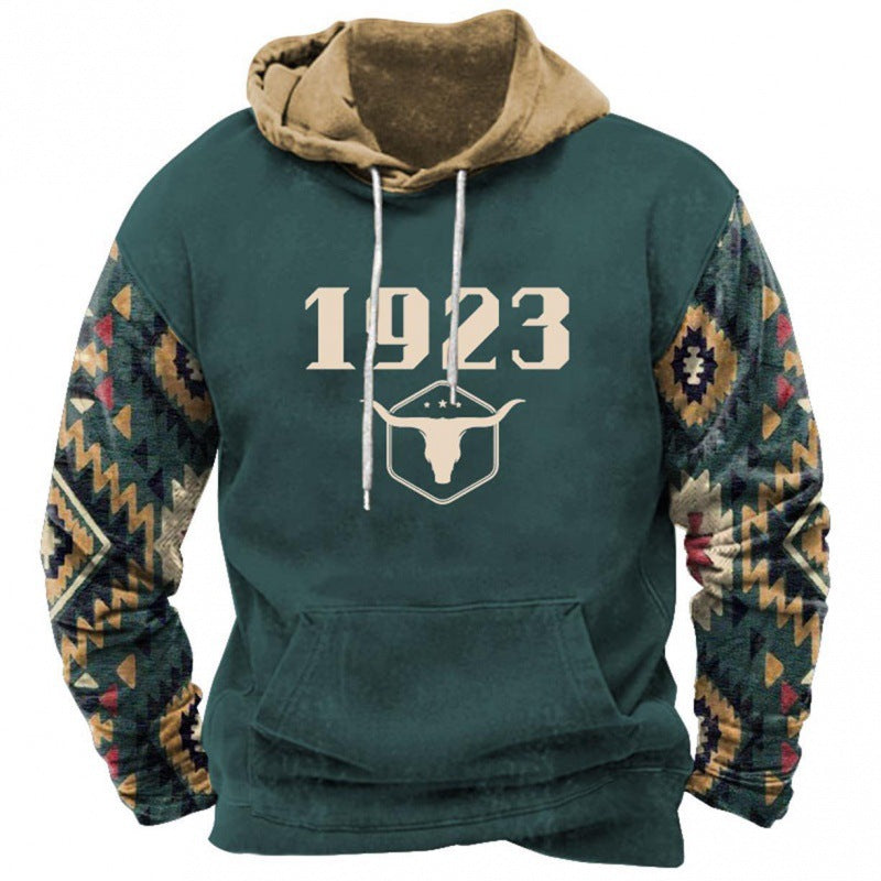 Fashion Trendy Printed Hoodie Men