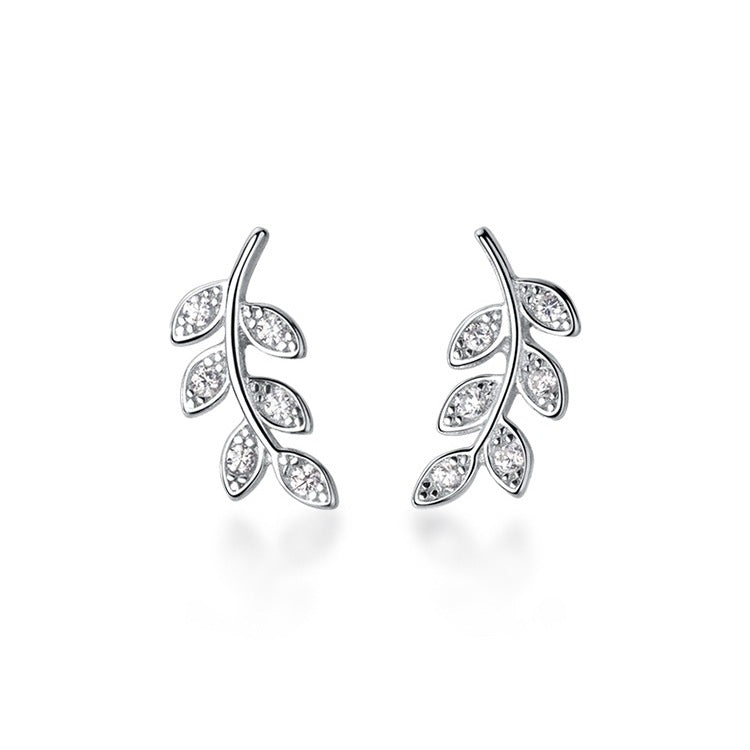 S925 Silver Mori Style Sweet And Simple Branch Bud Earrings